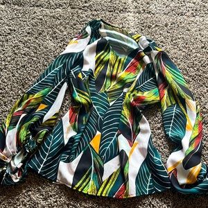 Flattering beautiful tropical woman’s blouse